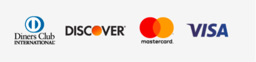 Aceptamos Visa, Mastercard y Diners Club